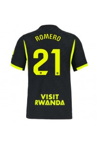 Atletico Madrid Cristian Romero #21 Jalkapallovaatteet Vieraspaita 2026-27 Lyhythihainen